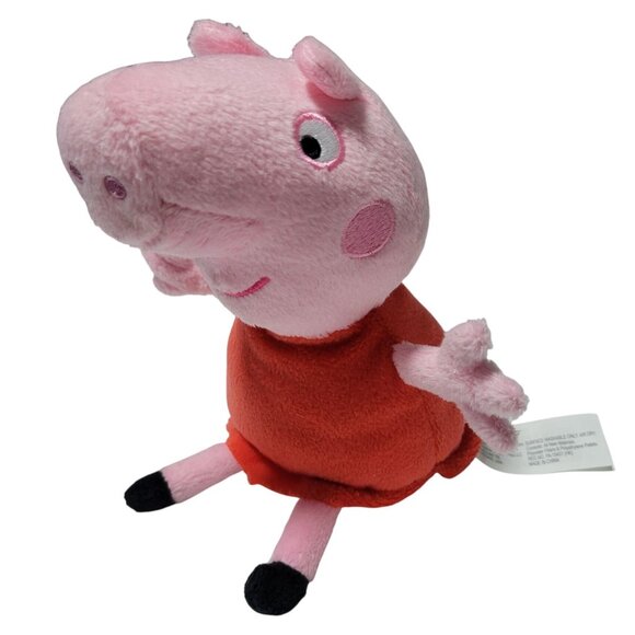 Nick Jr Peppa Pig 8 inch Plush Red Dress Stuffed Animal Toy Nickelodeon - Picture 1 of 6